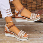 Jacinda | Embroidered Platform Sandals