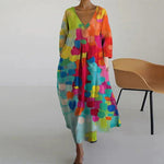 Leticia | Colorful V-Neck Summer Dress
