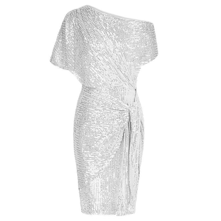 Ametyst | Elegant Sequined  Off-Shoulder Bodycon Party Dress
