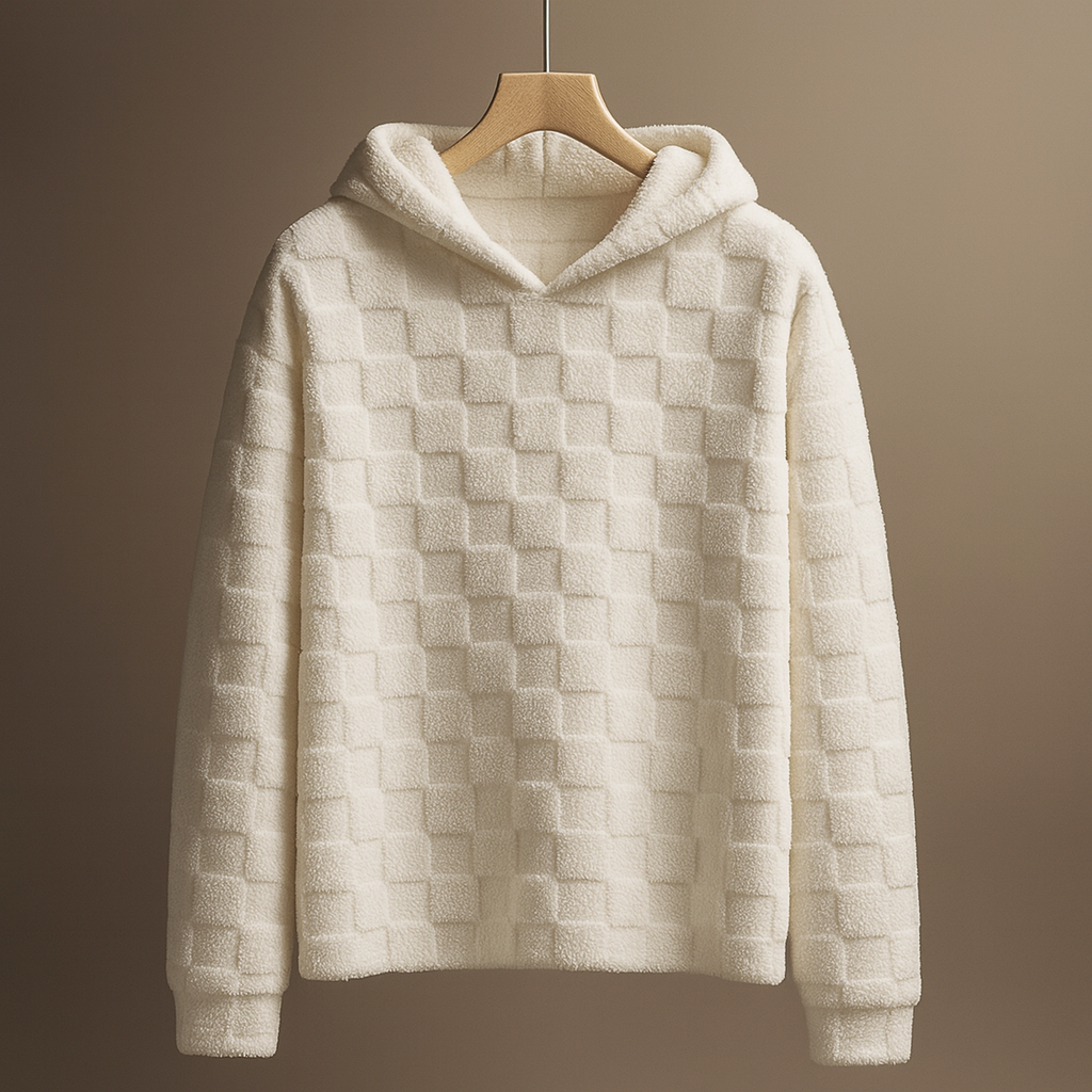 Alveron | Soft checker-patterned hoodie