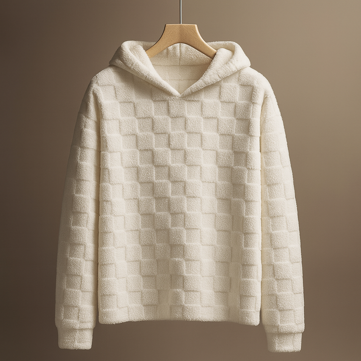 Alveron | Soft checker-patterned hoodie