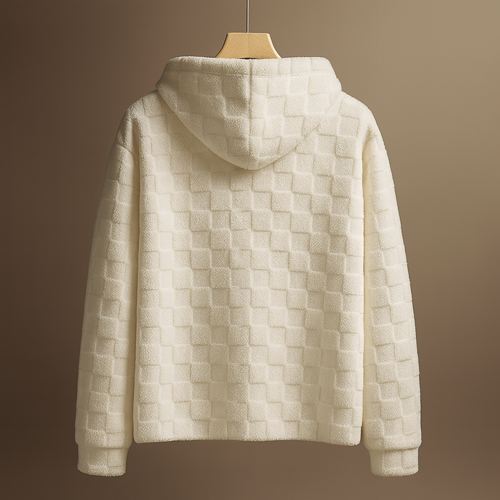 Alveron | Soft checker-patterned hoodie