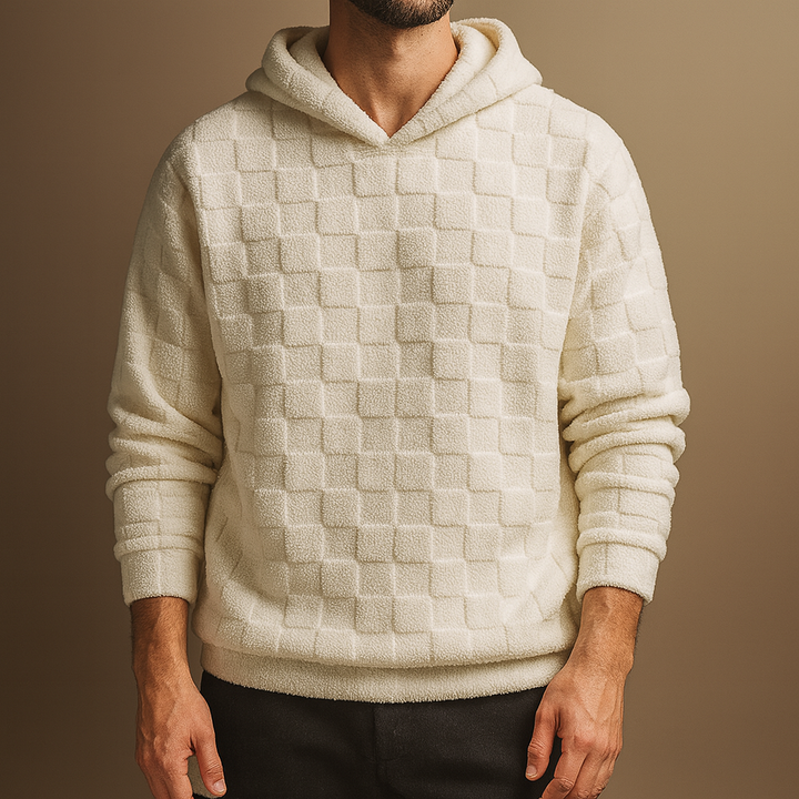 Alveron | Soft checker-patterned hoodie