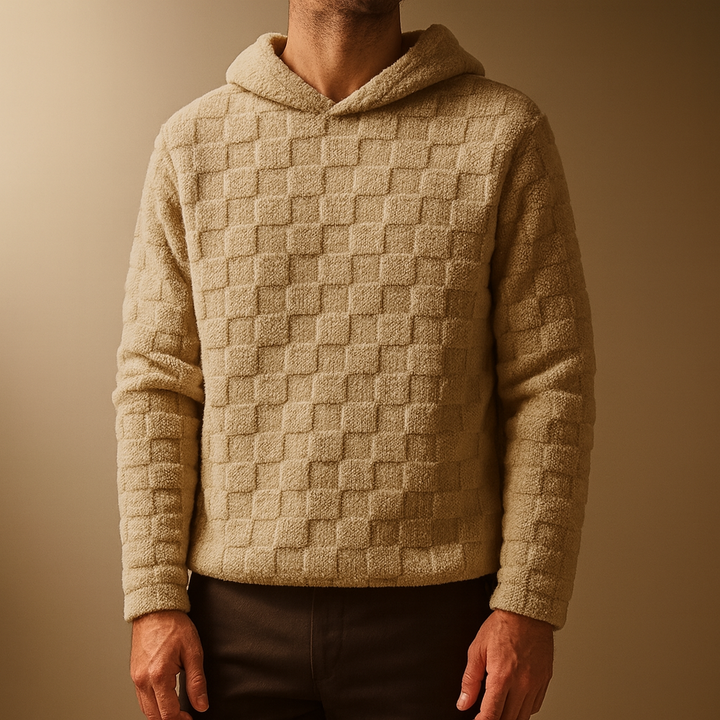 Alveron | Soft checker-patterned hoodie