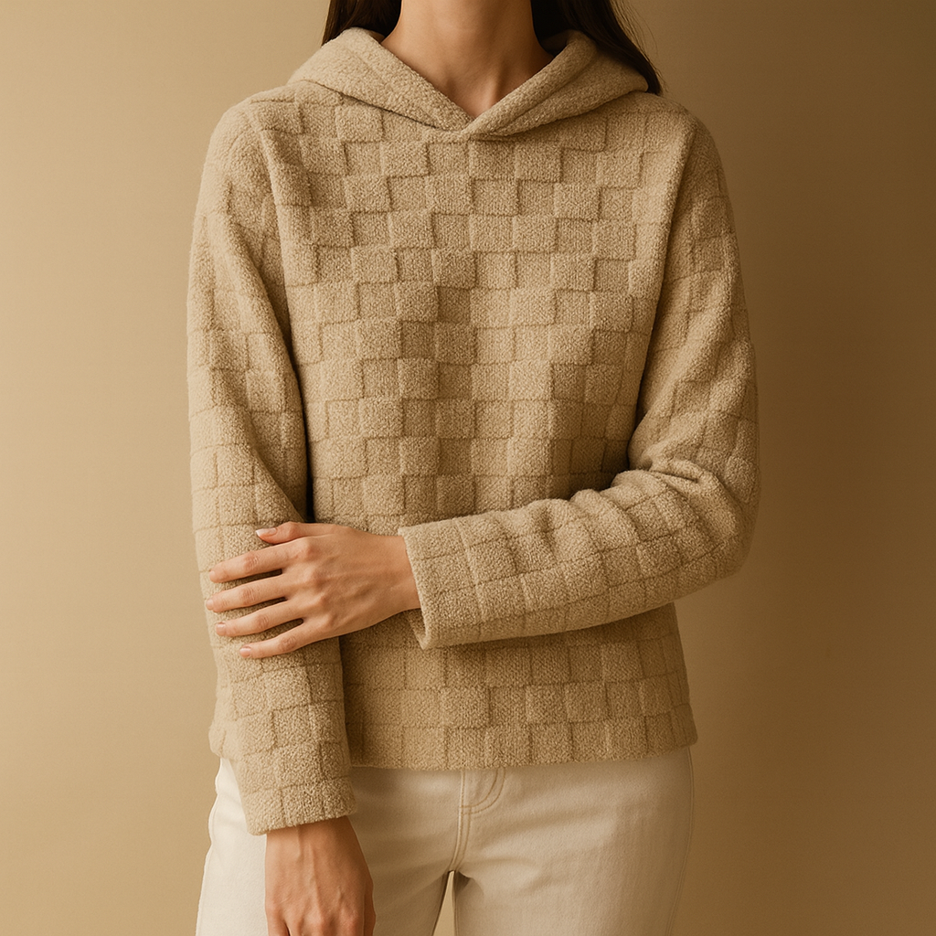 Alveron | Soft checker-patterned hoodie