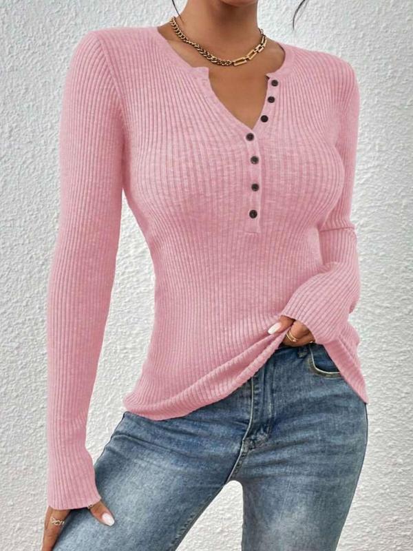 Shasha | Elegant Chic Slim Fit Long Sleeve Round Neck Tops