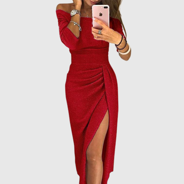 Elarienne | Chic Flowing Halter Maxi Dress