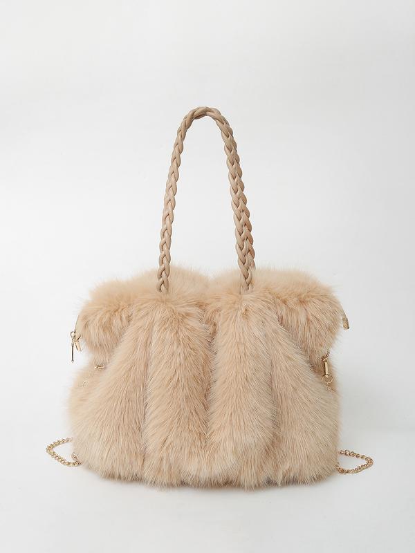 Charlita | Versatile Plush Velvet Shoulder Tote Bag