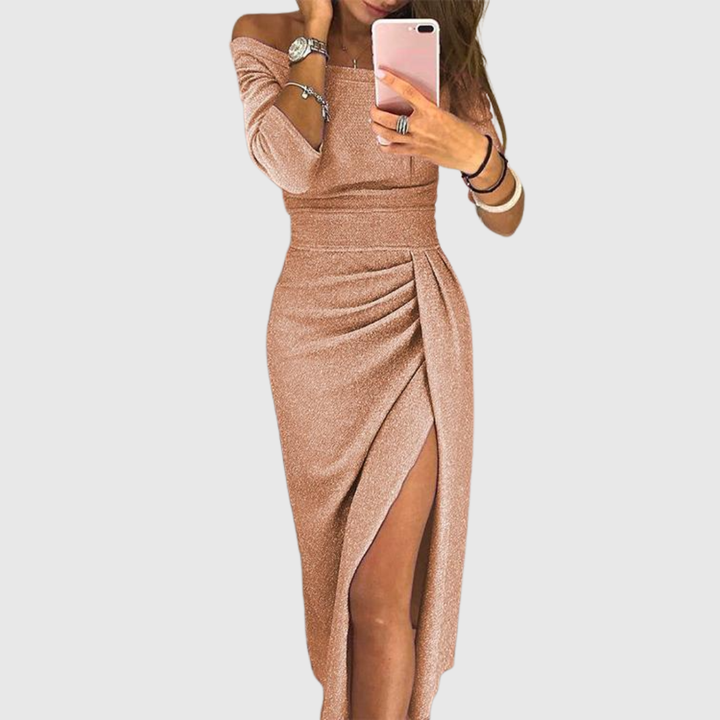 Elarienne | Chic Flowing Halter Maxi Dress