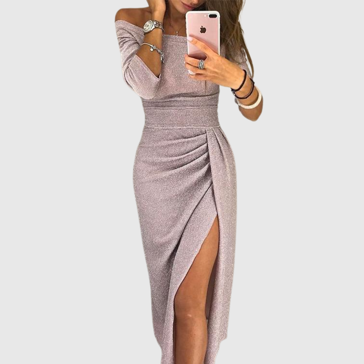 Elarienne | Chic Flowing Halter Maxi Dress