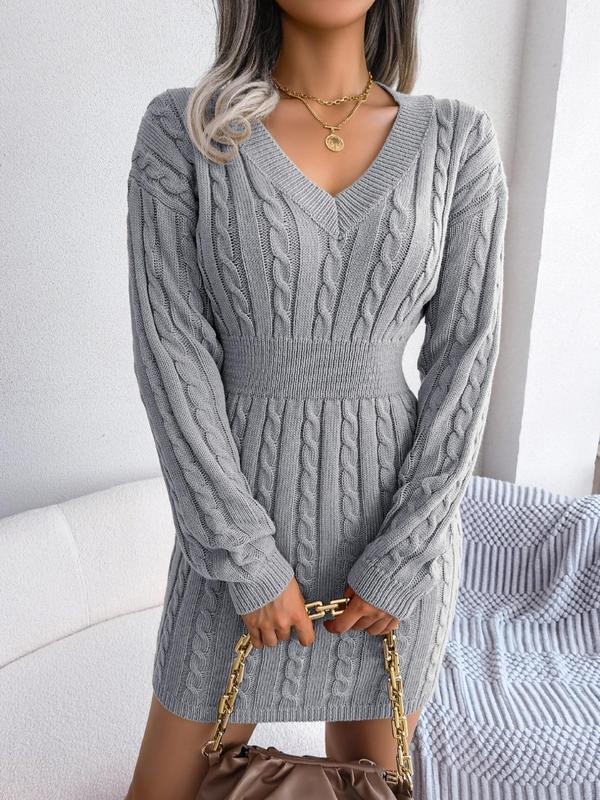 Hailey |  Cozy V-Neck Knitted Dress