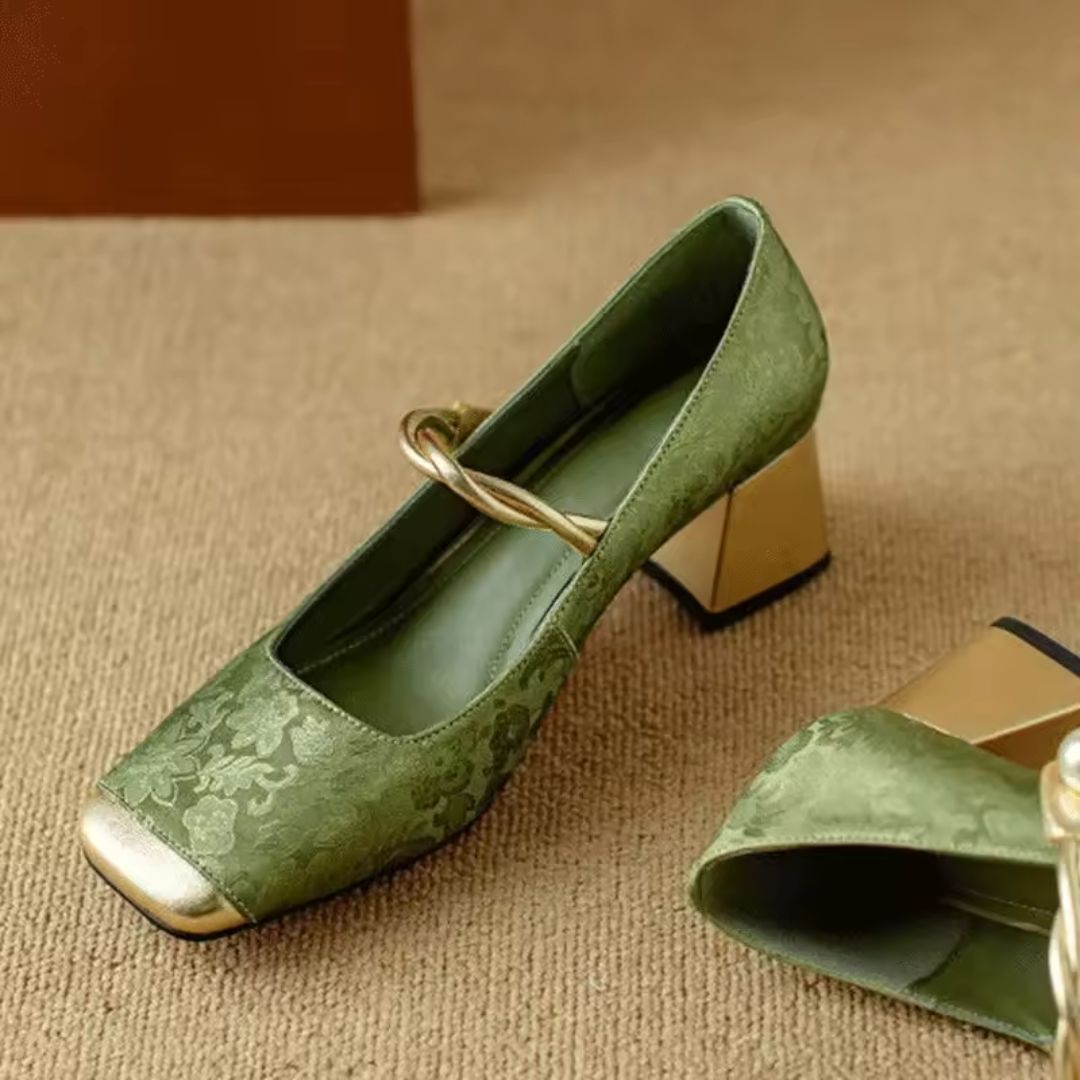 Isabella | Women's Gold Heels 4