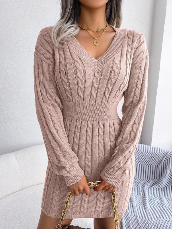 Hailey |  Cozy V-Neck Knitted Dress