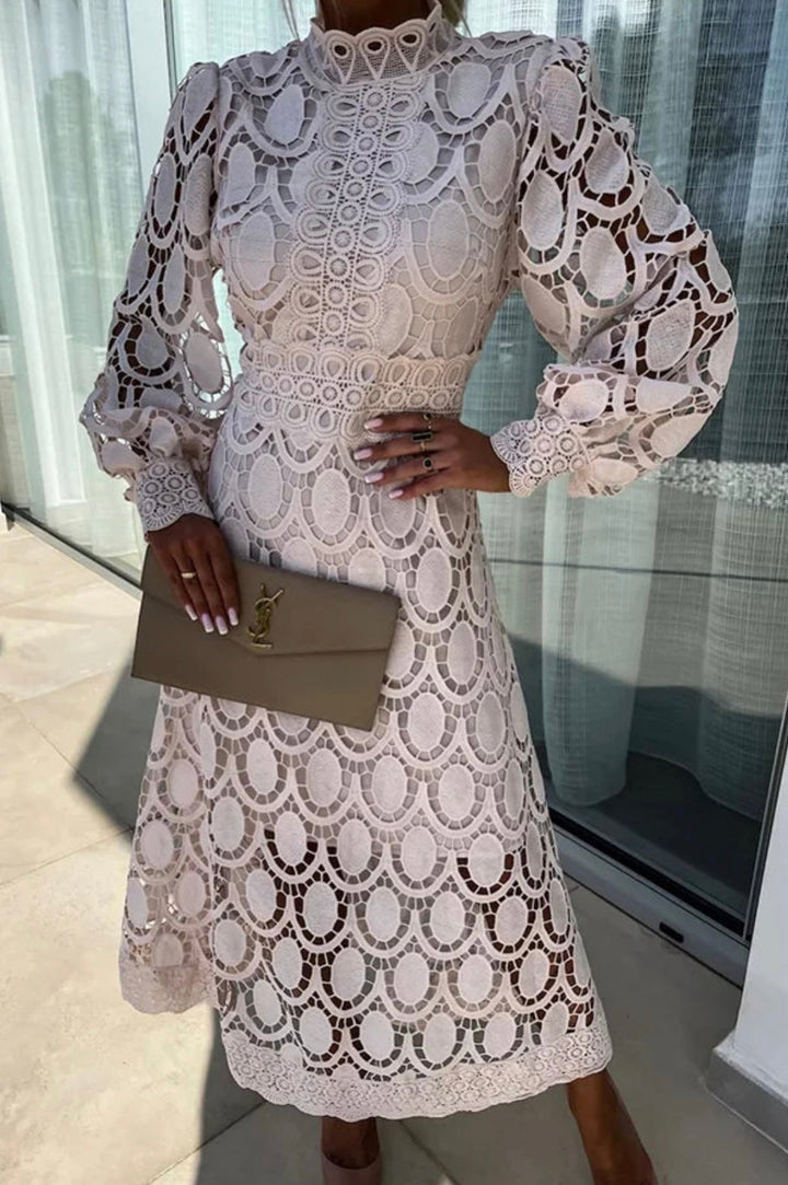 Amy | Women's White Lace Cocktail Dress 2