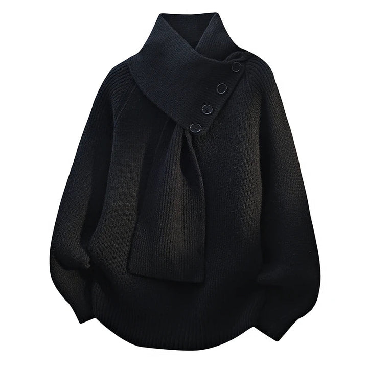 Ariane – Elegant knitted sweater with shawl collar 3