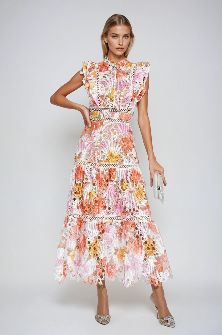 Precy | Hollow Sleeveless Midi Dress