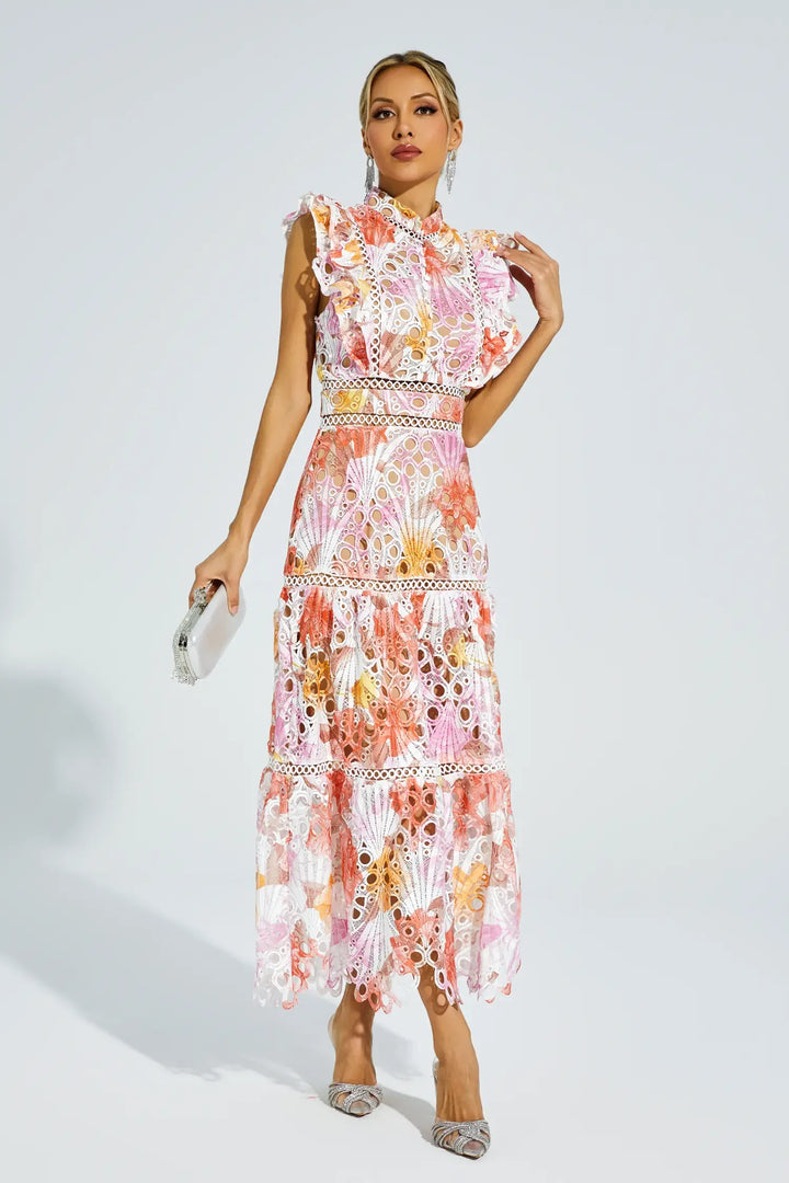 Precy | Hollow Sleeveless Midi Dress