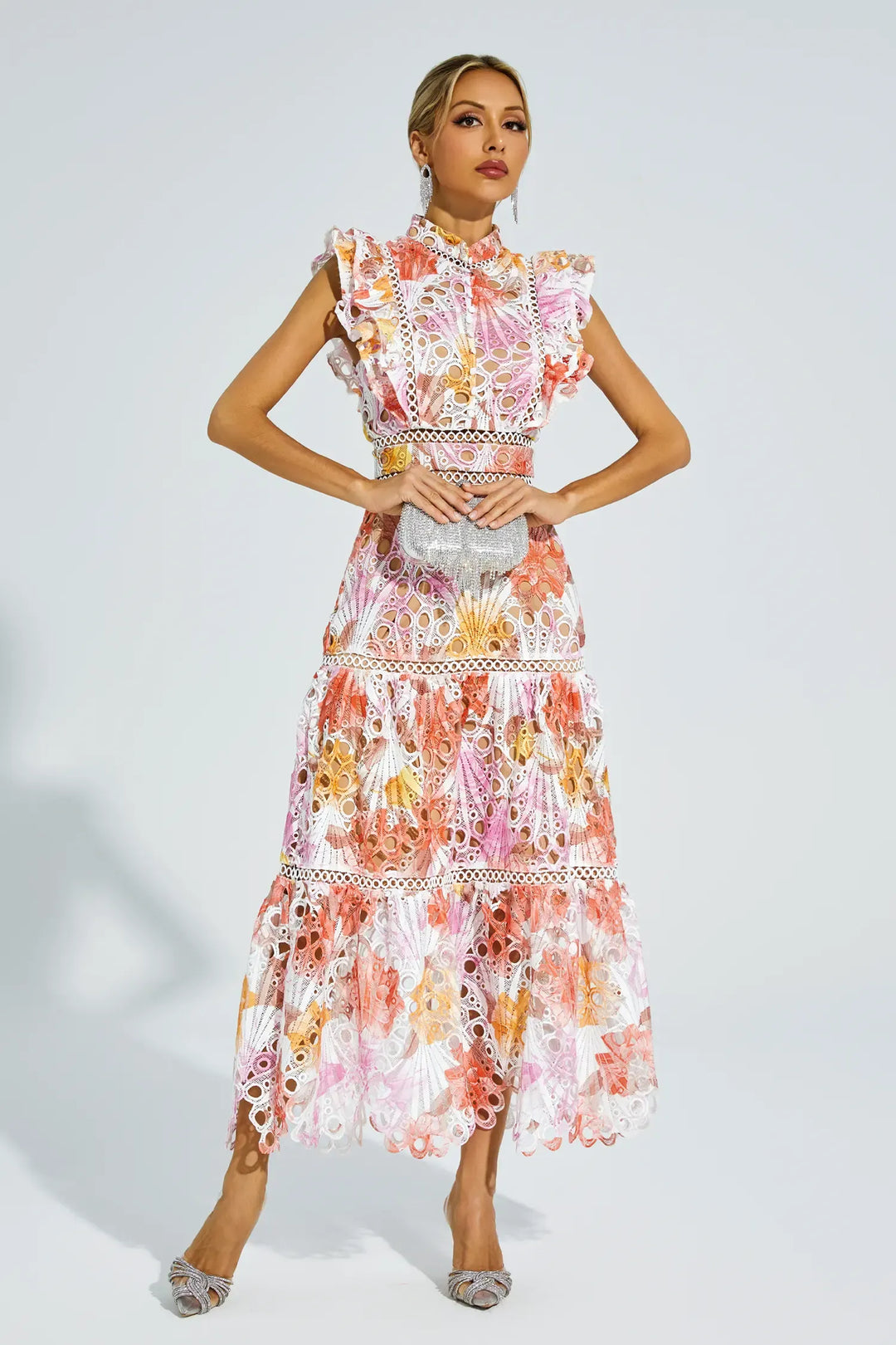 Precy | Hollow Sleeveless Midi Dress