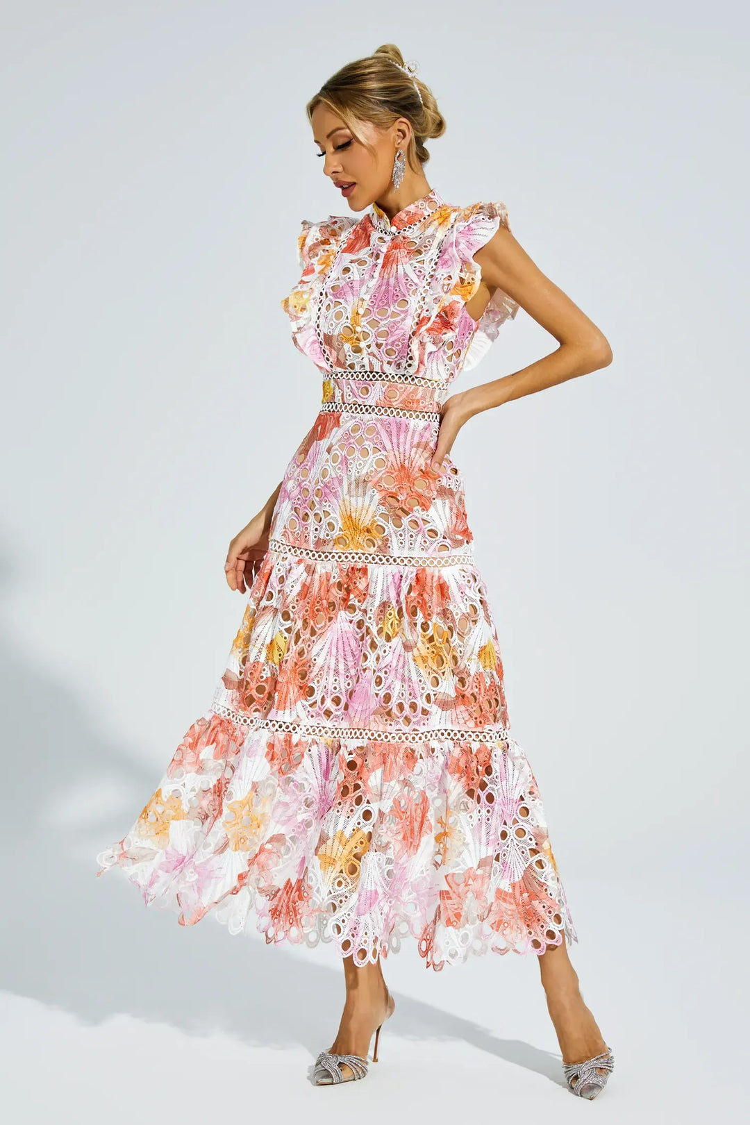 Precy | Hollow Sleeveless Midi Dress
