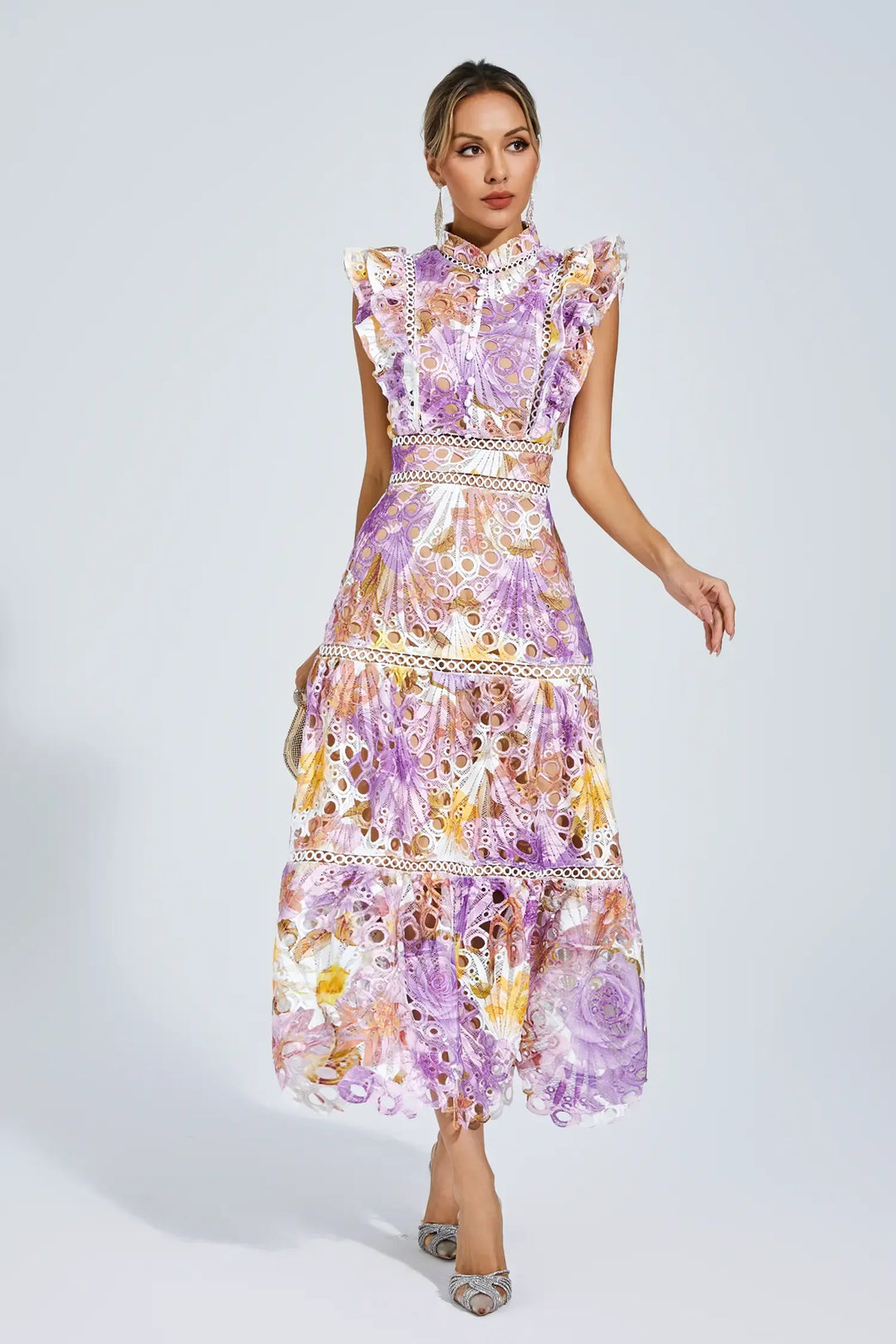 Precy | Hollow Sleeveless Midi Dress