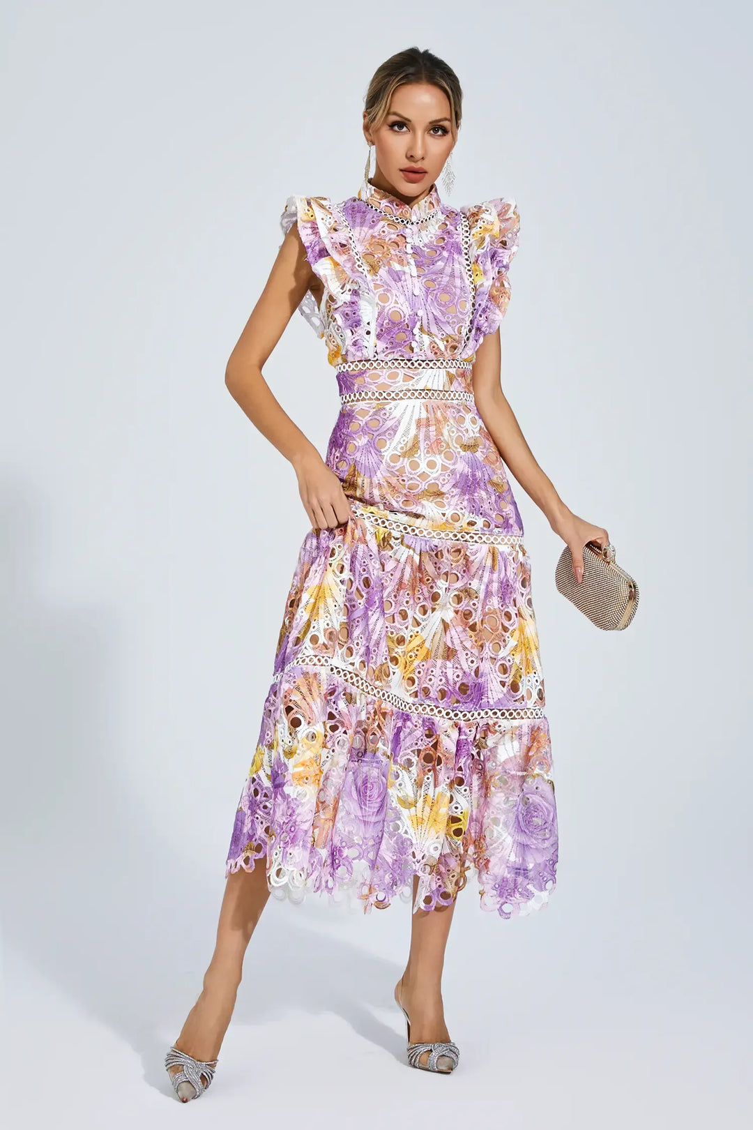 Precy | Hollow Sleeveless Midi Dress