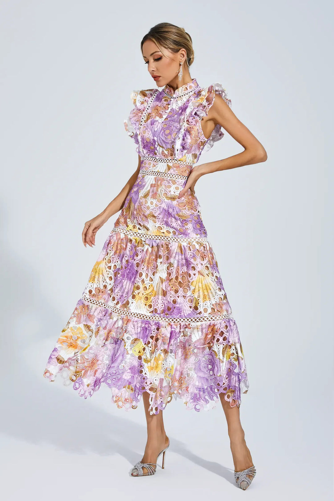 Precy | Hollow Sleeveless Midi Dress