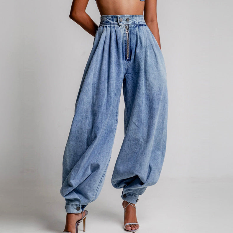 Mia | Women's High Waist Balloon Jeans 1