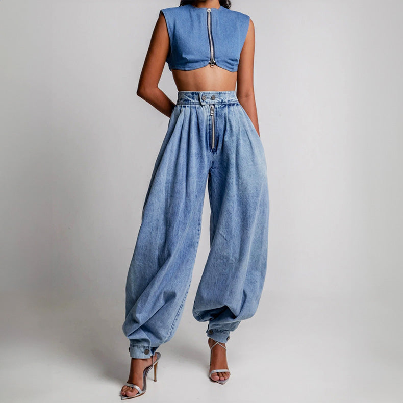 Mia | Women's High Waist Balloon Jeans 2
