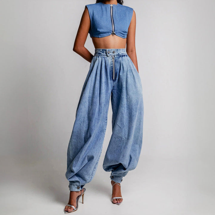 Mia | Women's High Waist Balloon Jeans 2