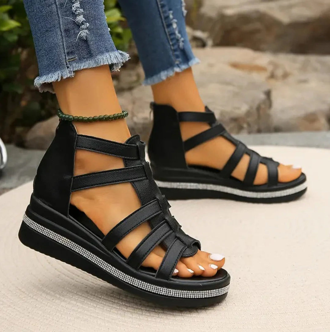 Chloe | Elegant Wedge Sandals for Women 7