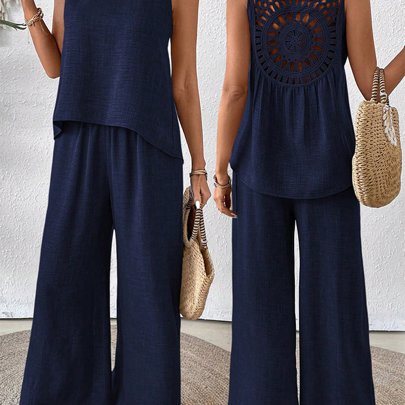 Emma | Women's Outfit Set with Crochet Mesh Cutout 5