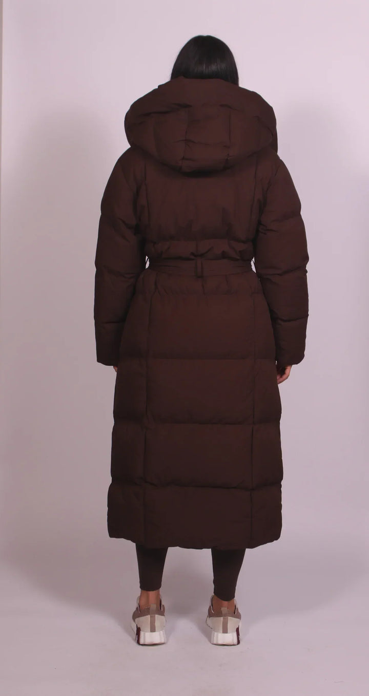Carmen | Longline Puffer Coat With Belt