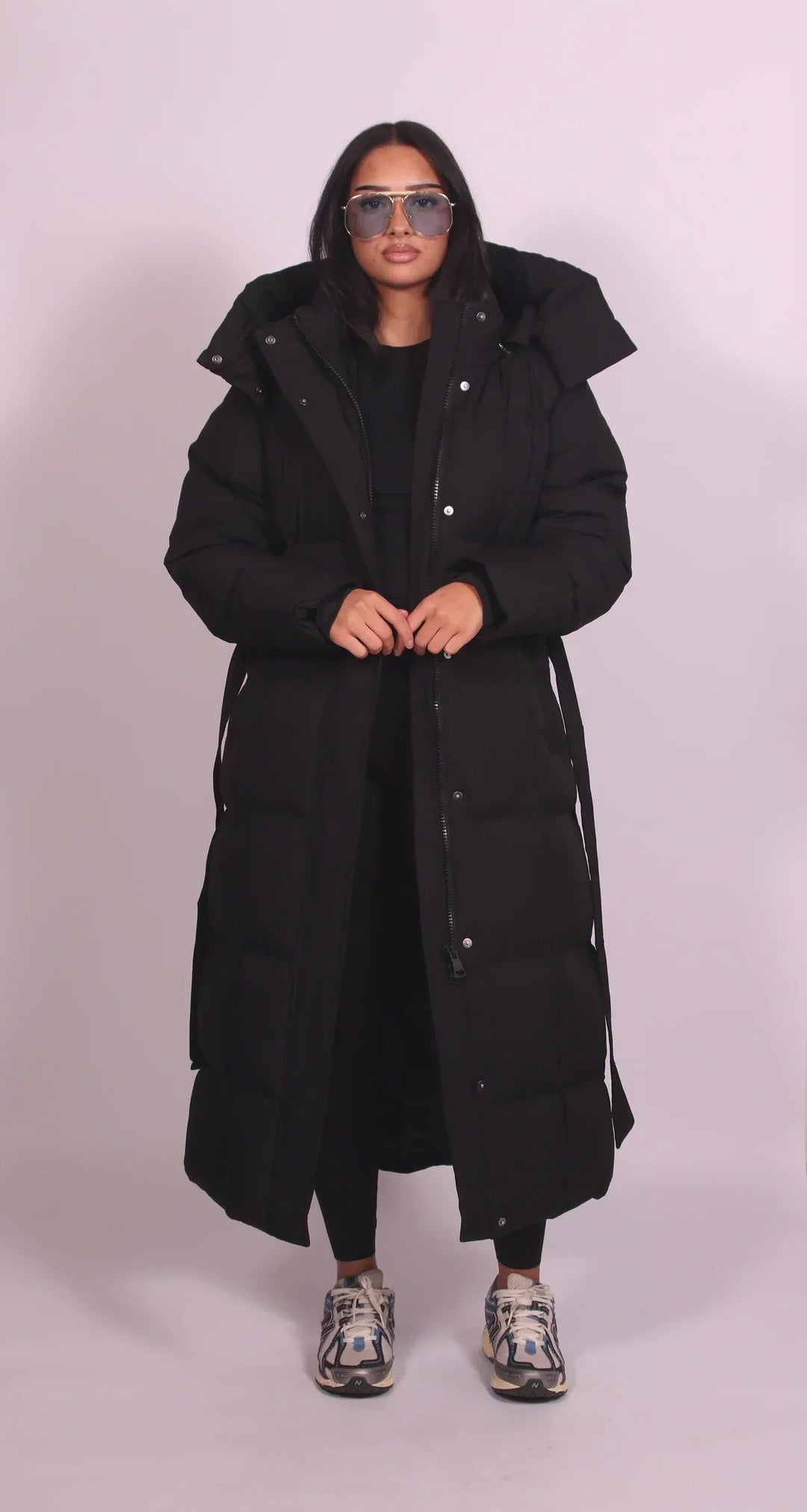 Carmen | Longline Puffer Coat With Belt