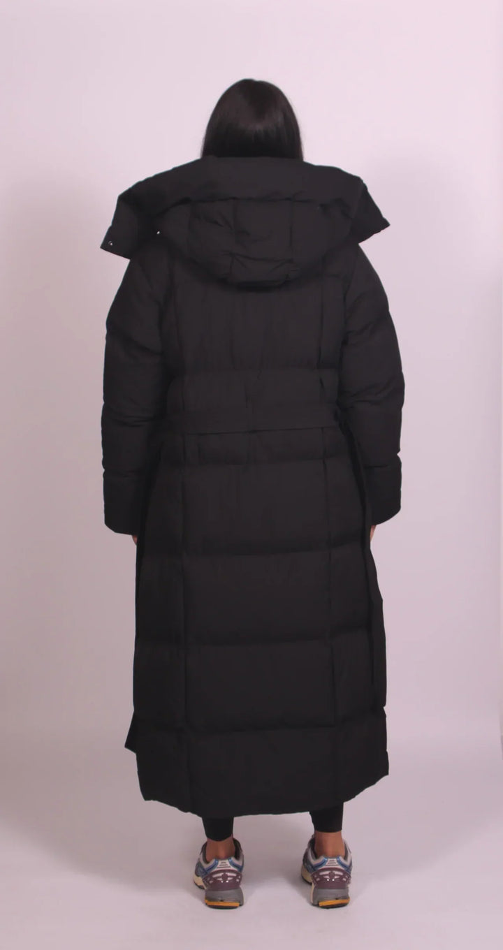 Carmen | Longline Puffer Coat With Belt