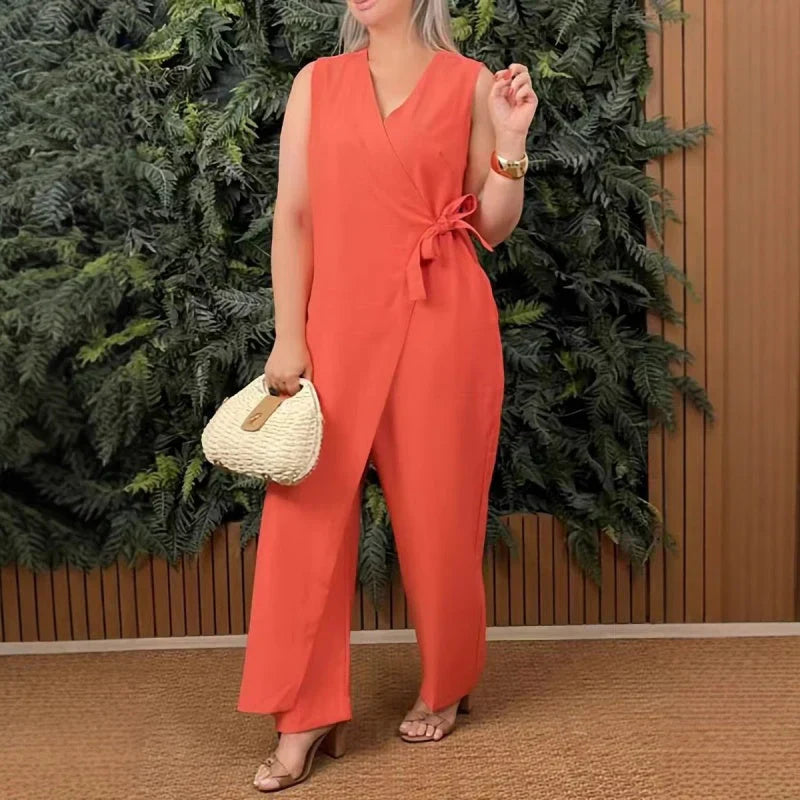 Inès | Elegant V-Neck Jumpsuit For Women 0