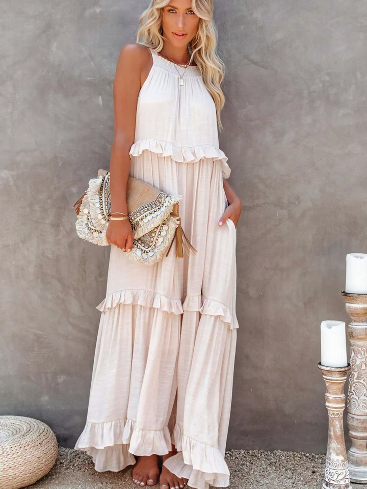 Mabel | Women's White Maxi Dress 3