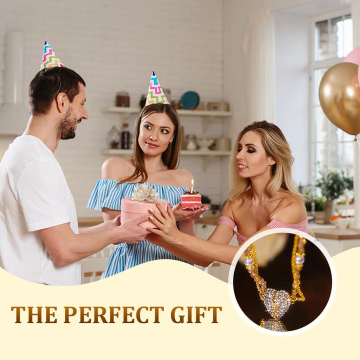 Magnetic necklace with a pair of separated hearts 7