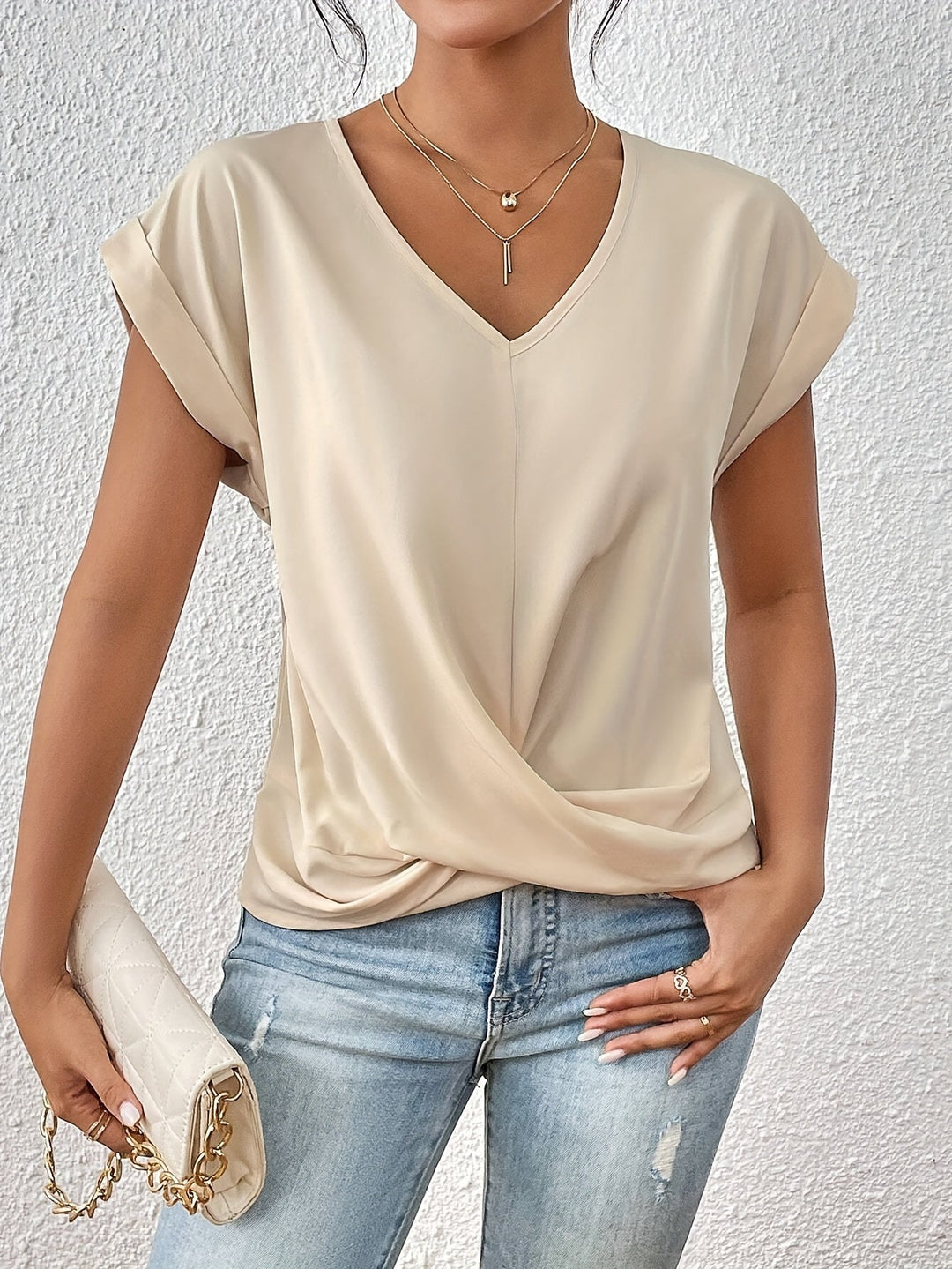 Maia | Twist Front V-Neck Top 6
