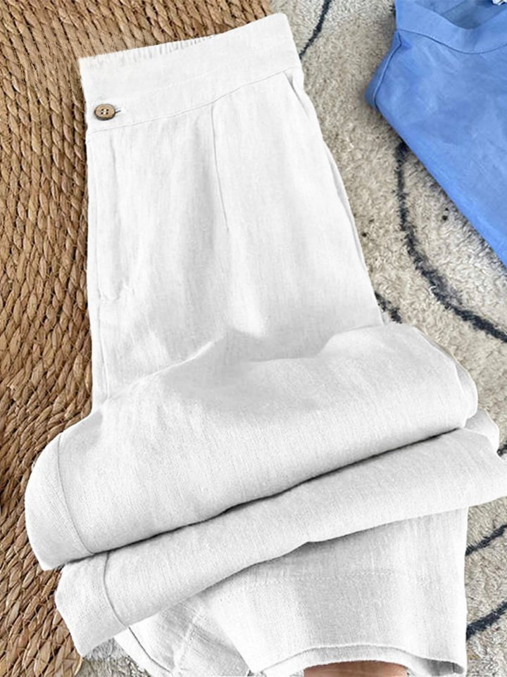 Maia | Women's Linen Wide Leg Trousers 1