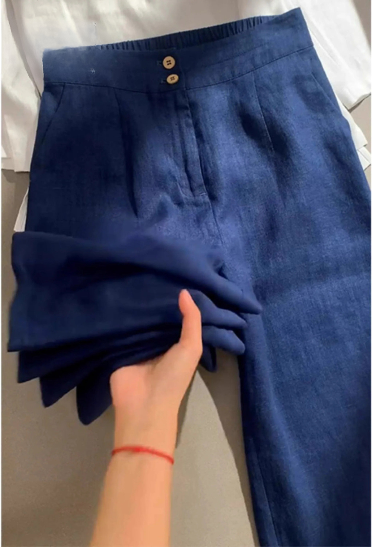 Maia | Women's Linen Wide Leg Trousers 2