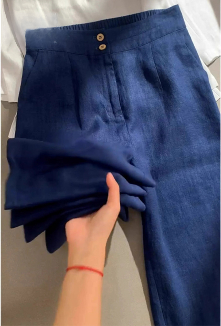 Maia | Women's Linen Wide Leg Trousers 2