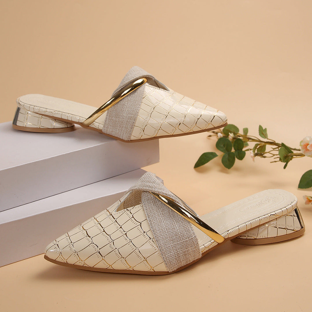Selene | Women's Croc-Embossed Mules 4