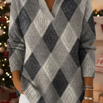 Marit | Soft sweater with a classic diamond pattern