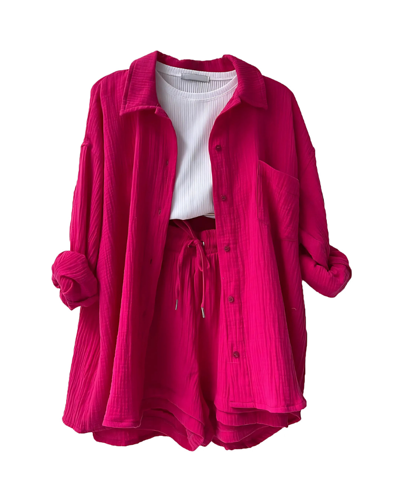 Maylee | Women's Short Set Pajama Shirt And Shorts 12
