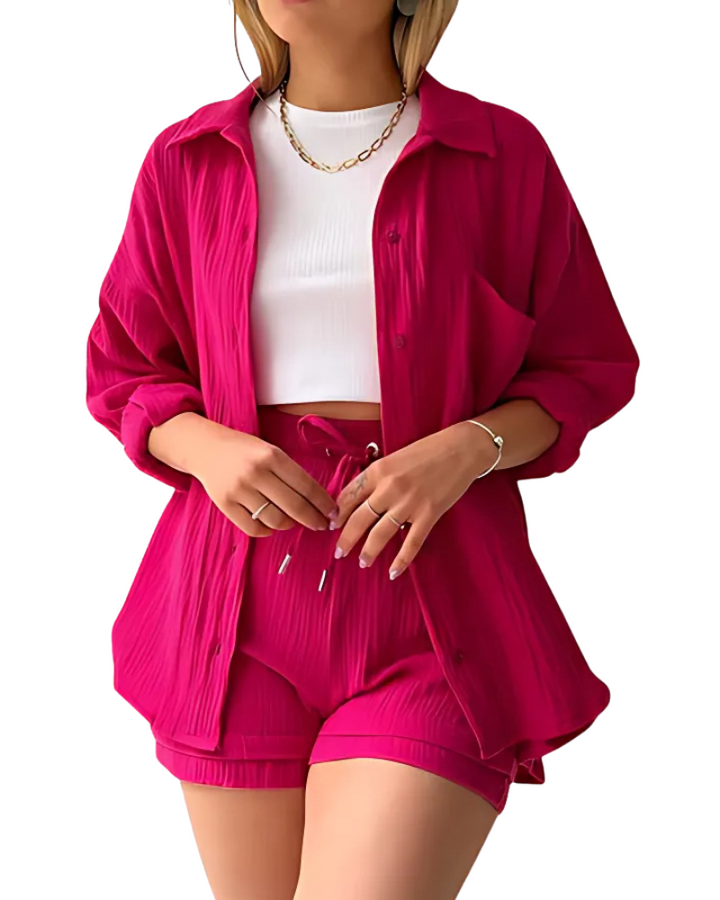 Maylee | Women's Short Set Pajama Shirt And Shorts 3