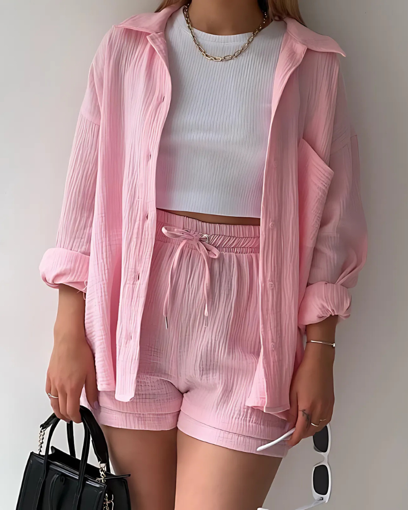 Maylee | Women's Short Set Pajama Shirt And Shorts 7