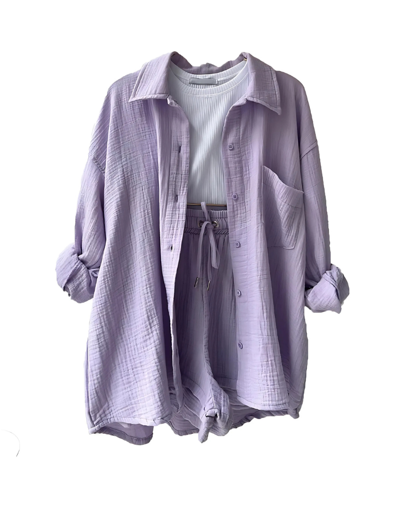 Maylee | Women's Short Set Pajama Shirt And Shorts 8
