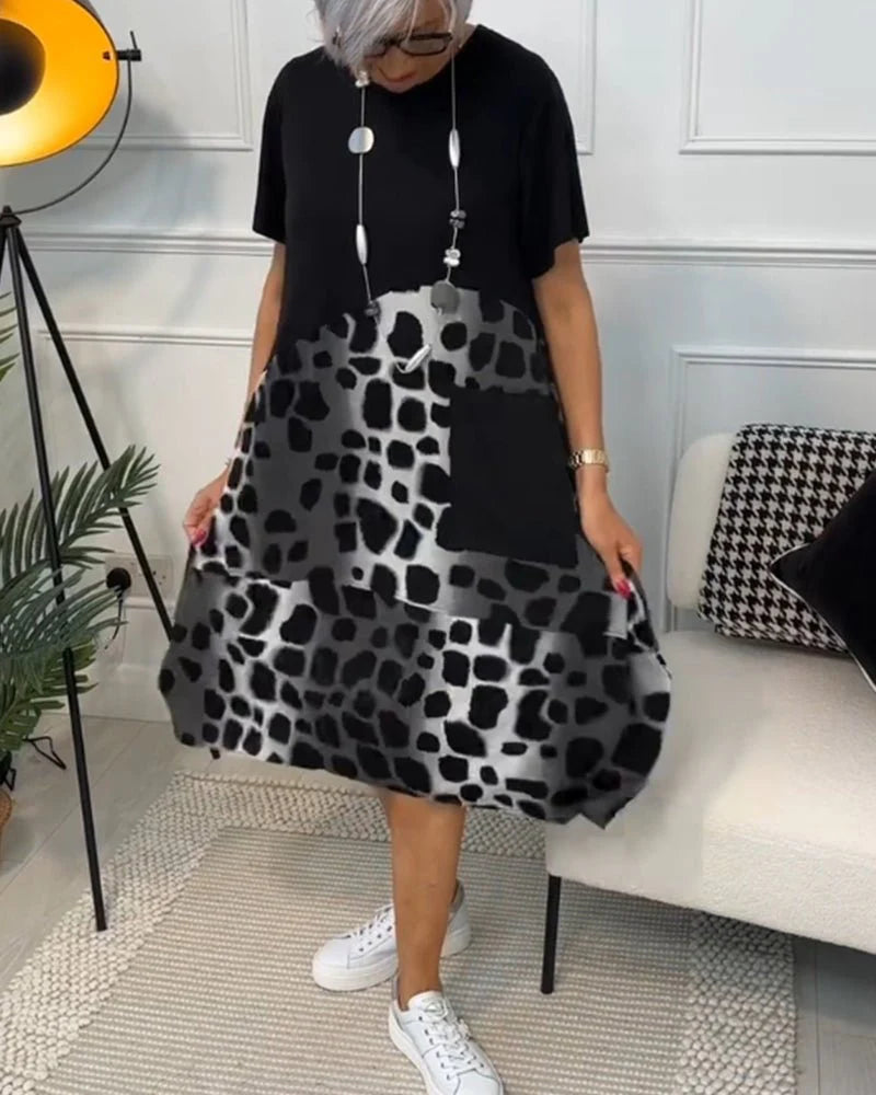 Melina | Women's Black Midi Dress 2