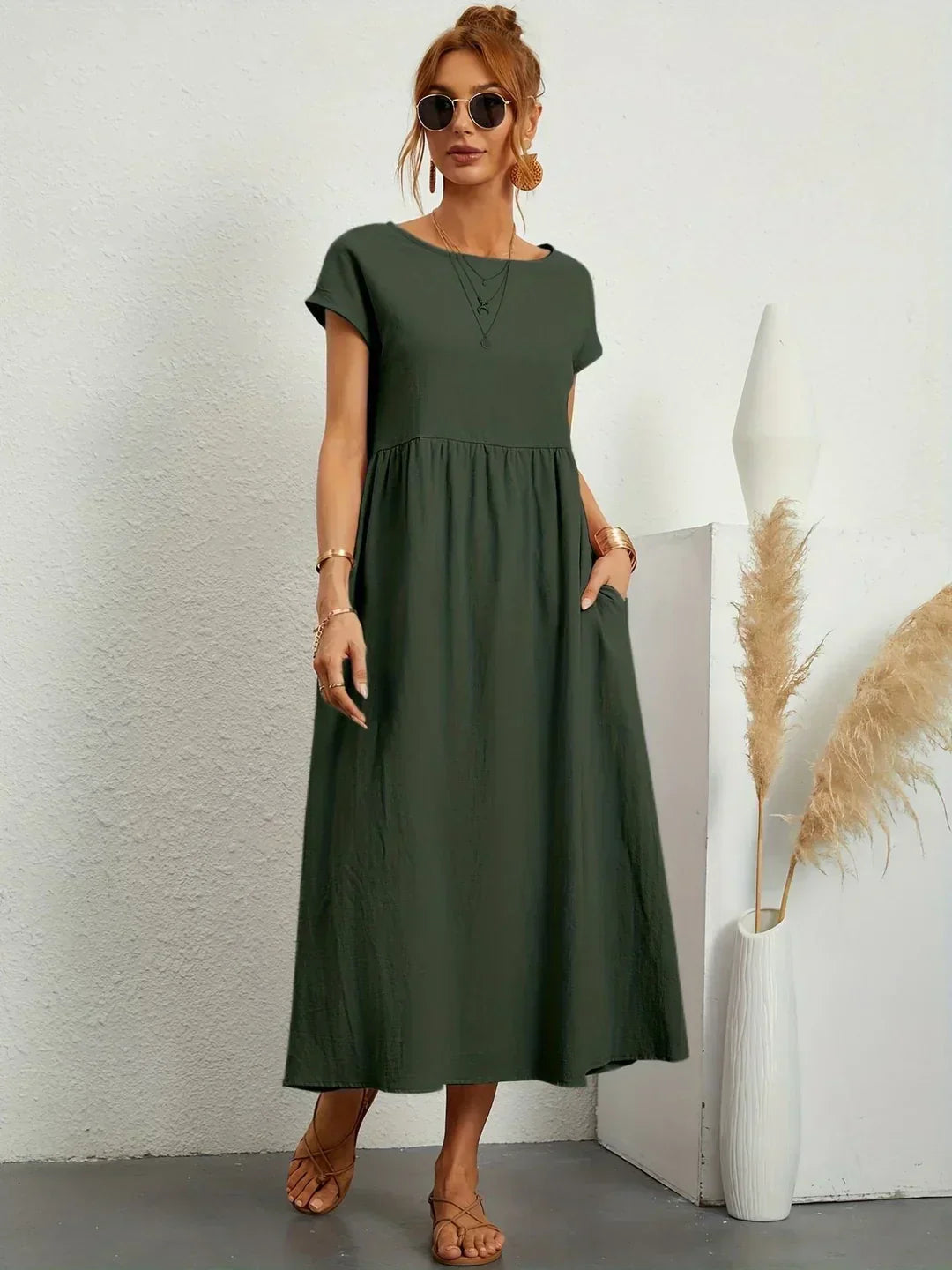Variant image for Cintia | Women's Summer Midi Dress-36