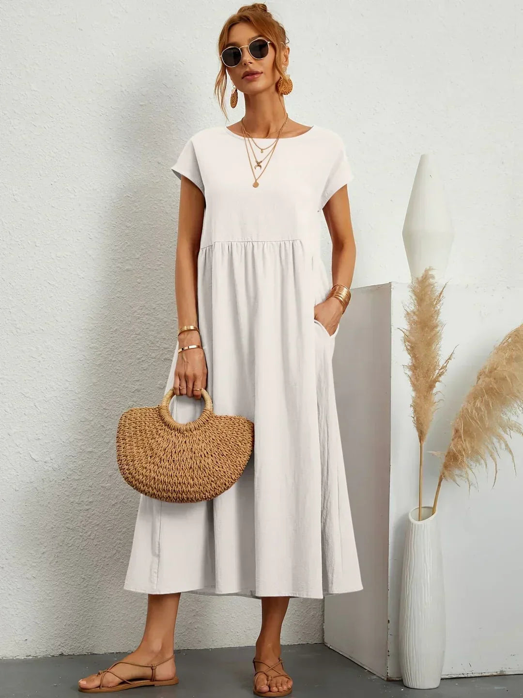 Variant image for Cintia | Women's Summer Midi Dress-46